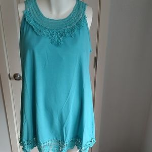 Embroidered Sleeveless Top